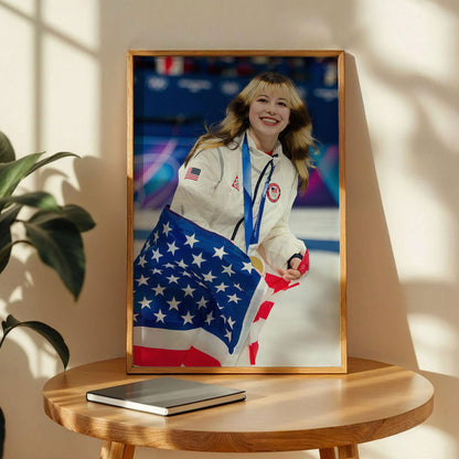 Alysa Liu Olympic Ice Skater Wall Art