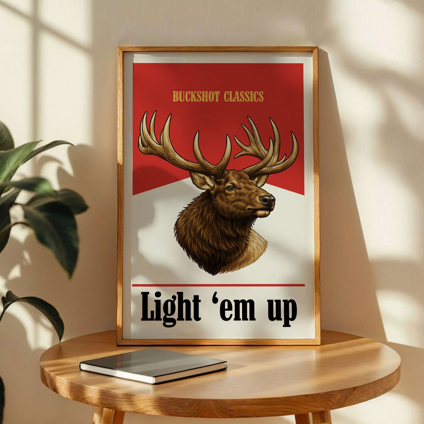 Retro Style Humorous Elk Poster