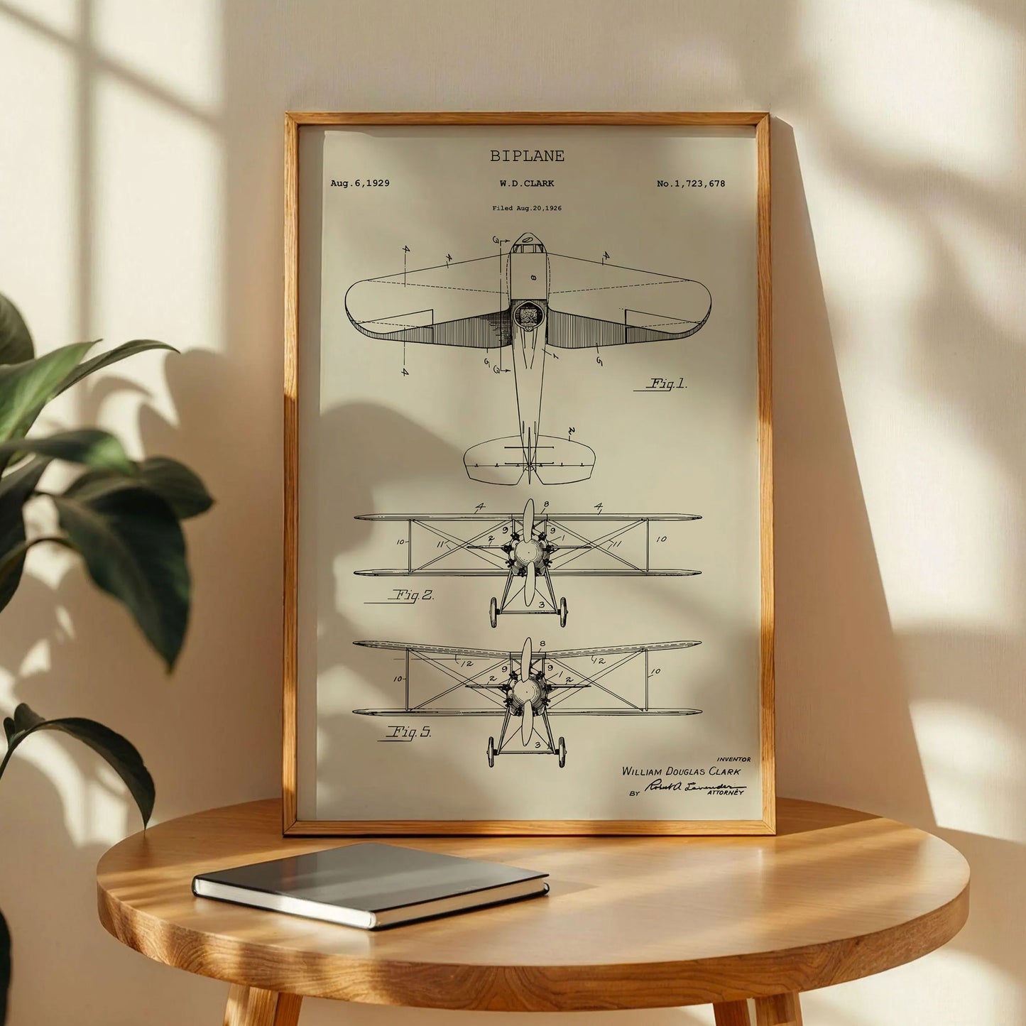 Staggered Aircraft Blueprint Art