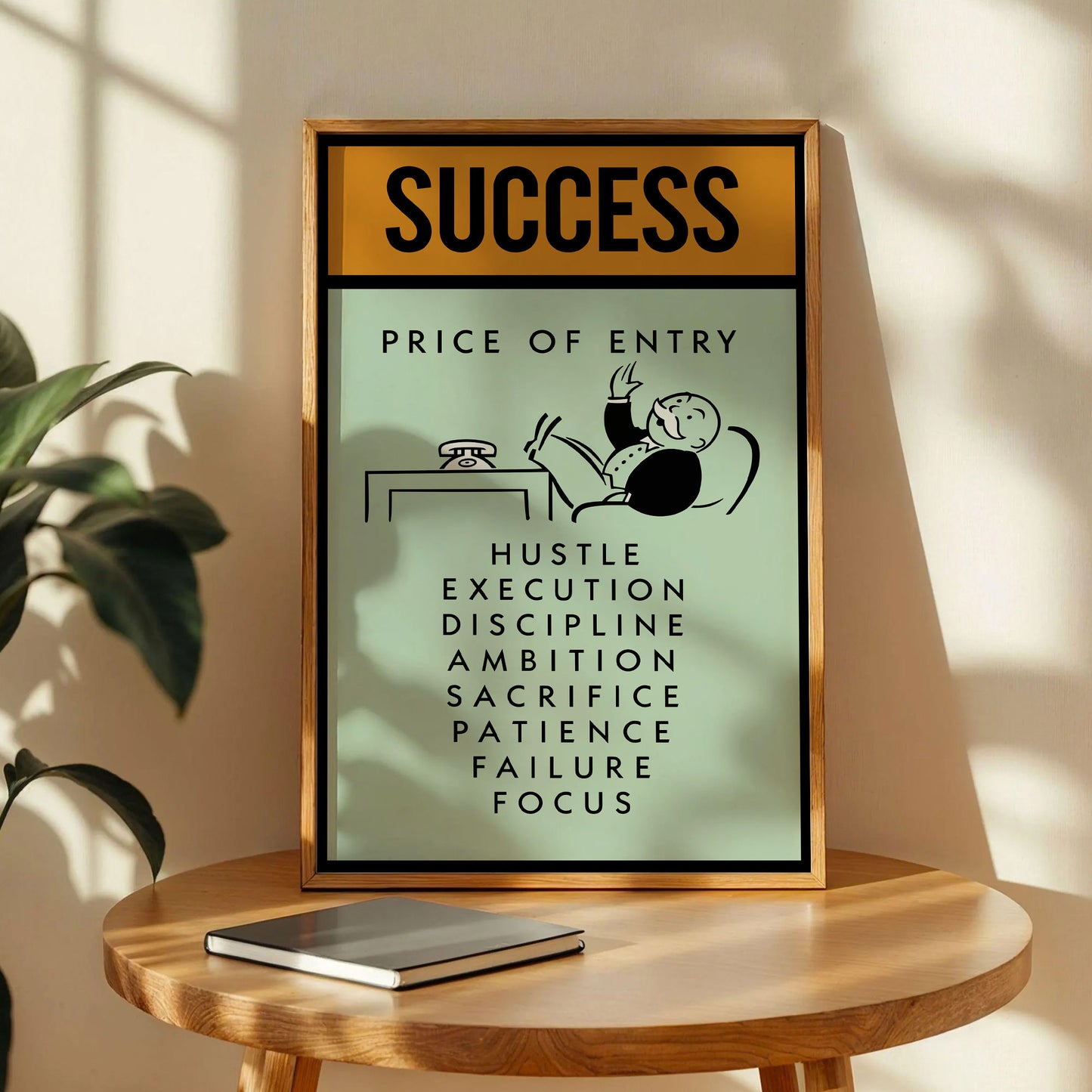 Monopoly Quote Work Decor Motivation Poster