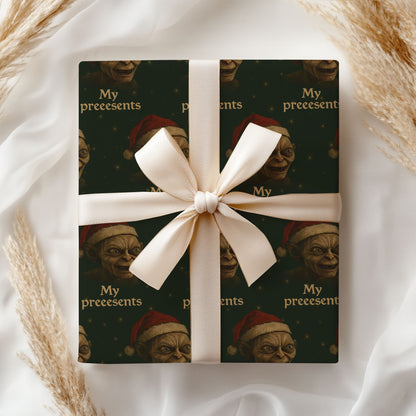Gollum Wrapping Paper Lord of the Rings Gift Wrap