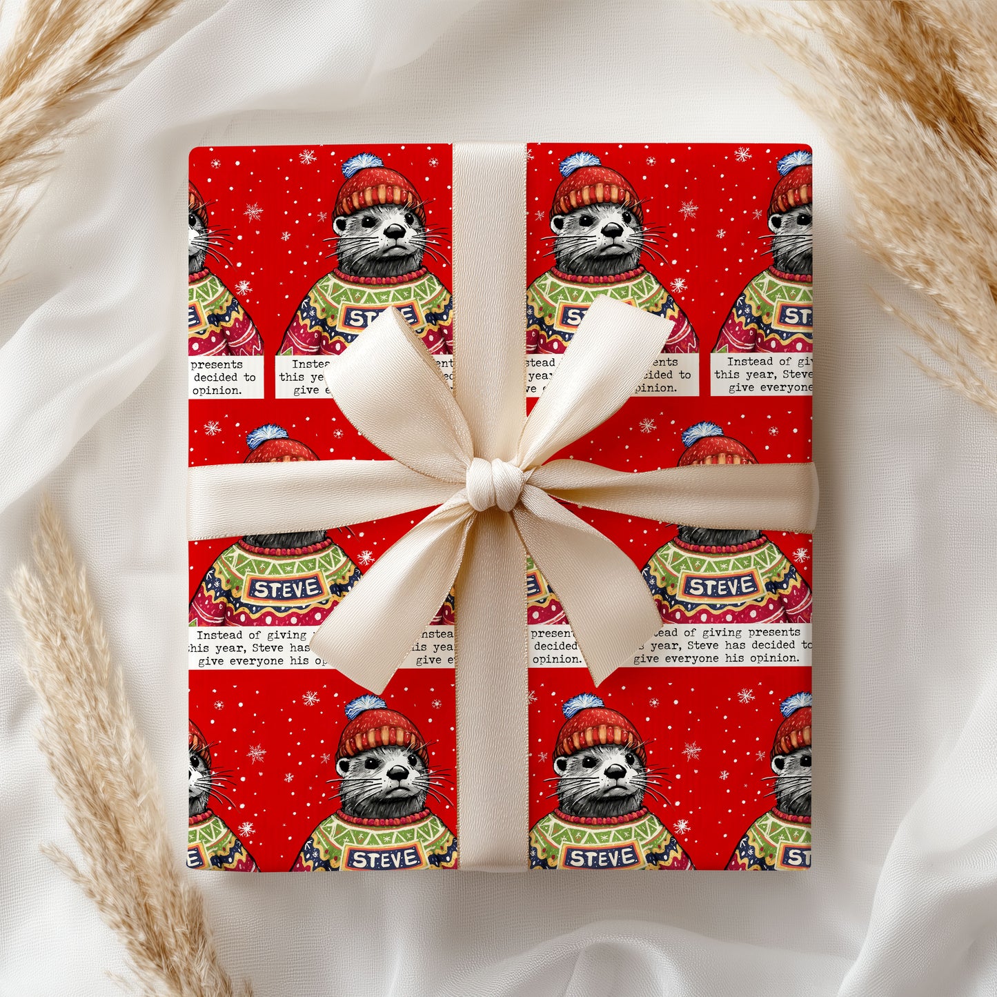 Showgirl Era Otter Wrapping Paper Retro Animal Paper