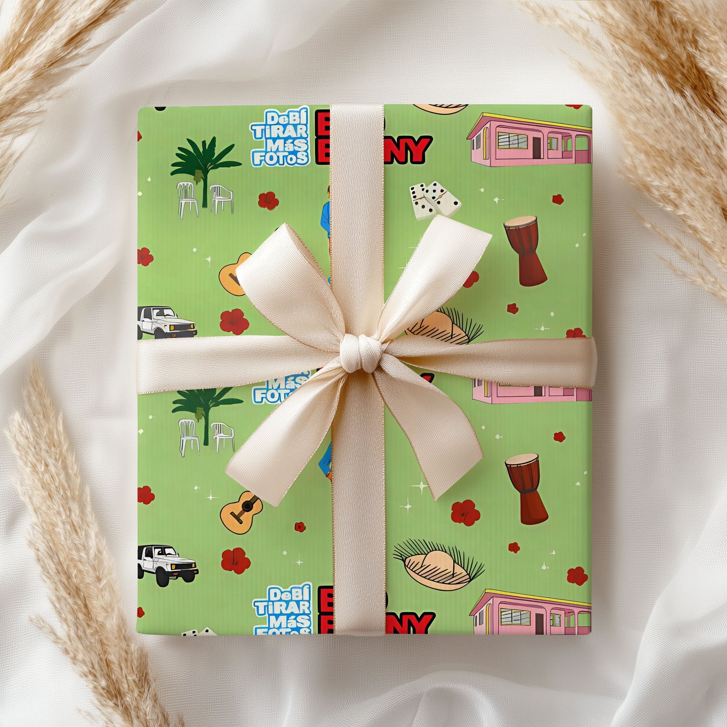 Aesthetic Spanish Quote Wrapping Paper Bad Bunny Style Paper