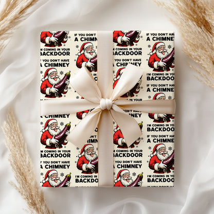 Funny Santa Adult Christmas Wrapping Paper