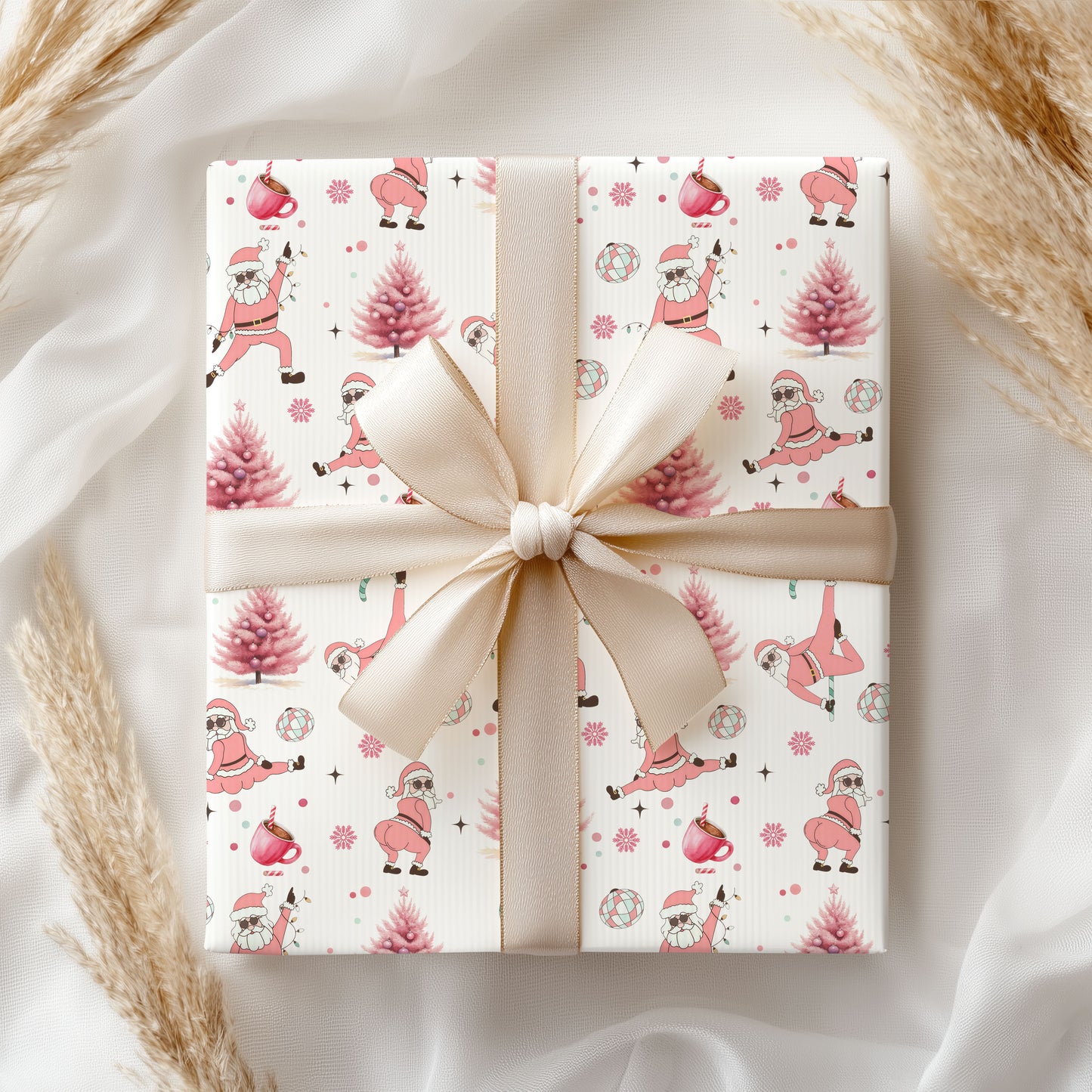 Naughty Santa Funny Gift Wrap Roll