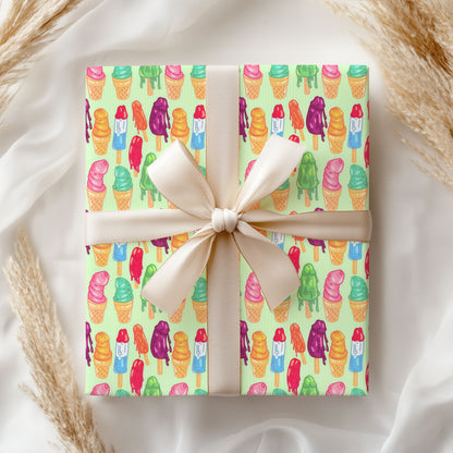 Funny Adult Ice Cream Christmas Wraping Paper Gift