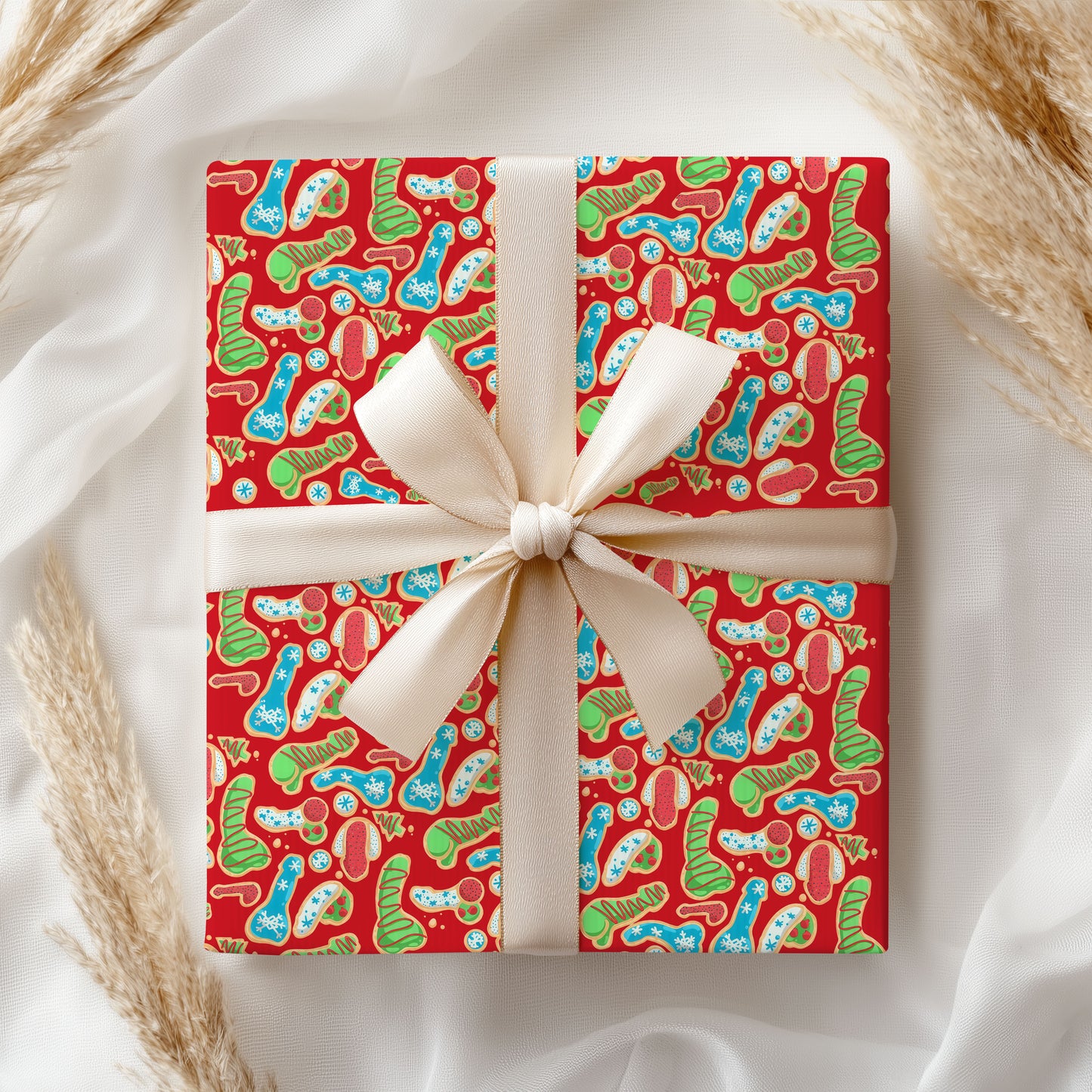Funny Adult Christmas Wrapping Paper Roll