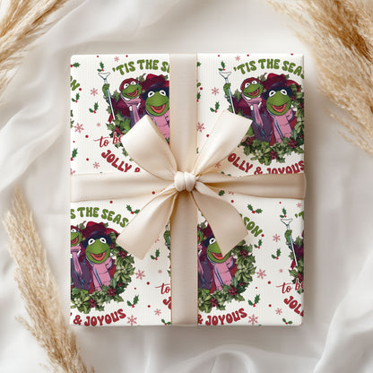 The Muppets Winter Floral Christmas Wrapping Paper