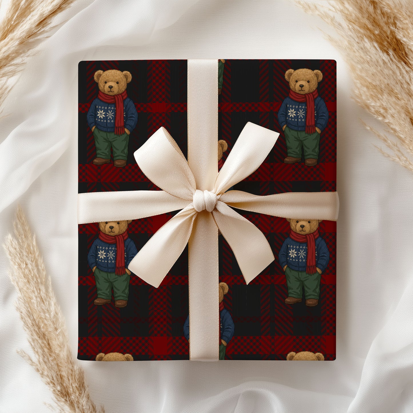 Bear Teddy Christmas Wrapping Paper