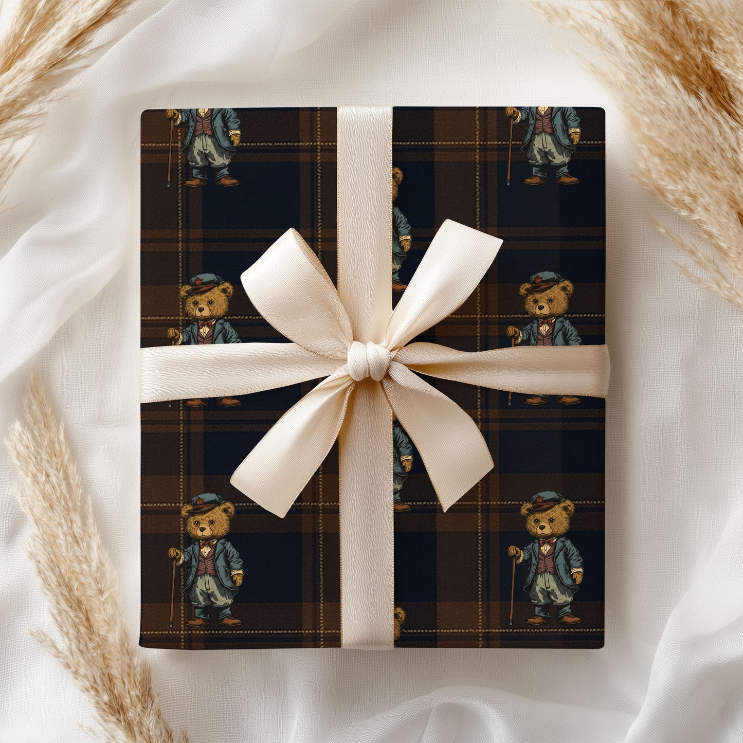 Teddy Xmas Gift Wrapping Paper