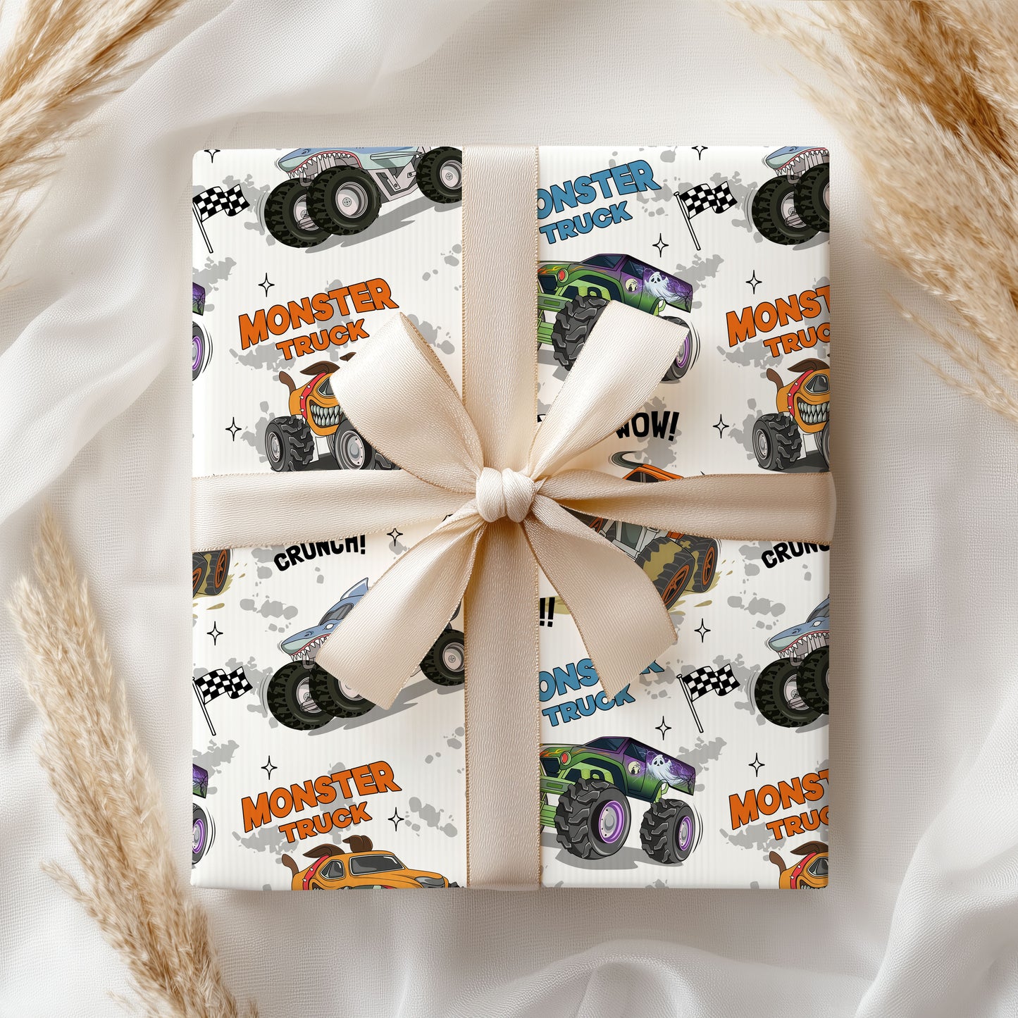 Monster Truck Wrapping Paper Birthday Gift