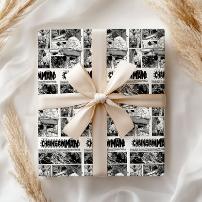 Chainsaw Man Christmas Wrapping Paper Rolls