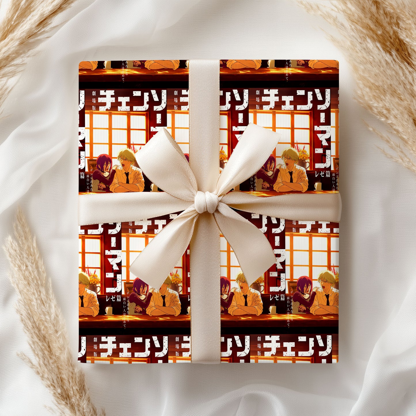 Chainsaw Man Xmas Wrapping Paper for Gifts