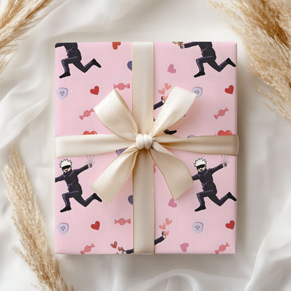 Gojo Satoru Valentine Wrapping Paper Jujutsu Kaisen Gift Paper