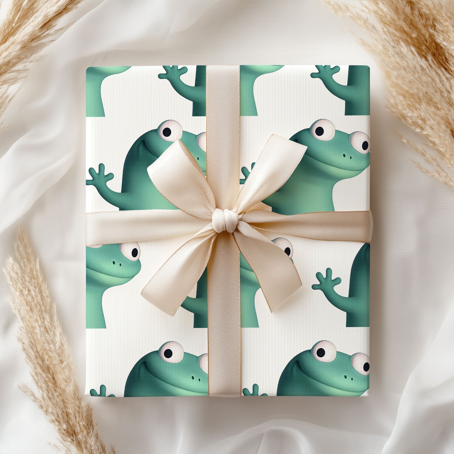 Lizard Meme Gift Wrap Funny Holiday Presents