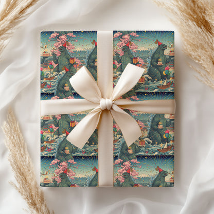 Godzilla Birthday Wrapping Paper
