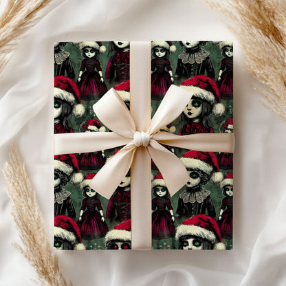 Gothic Baby Santa Wrapping Paper