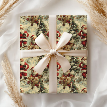 Santa Vintage Wrapping Paper