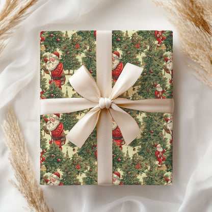Vintage Santa Wrap Gift