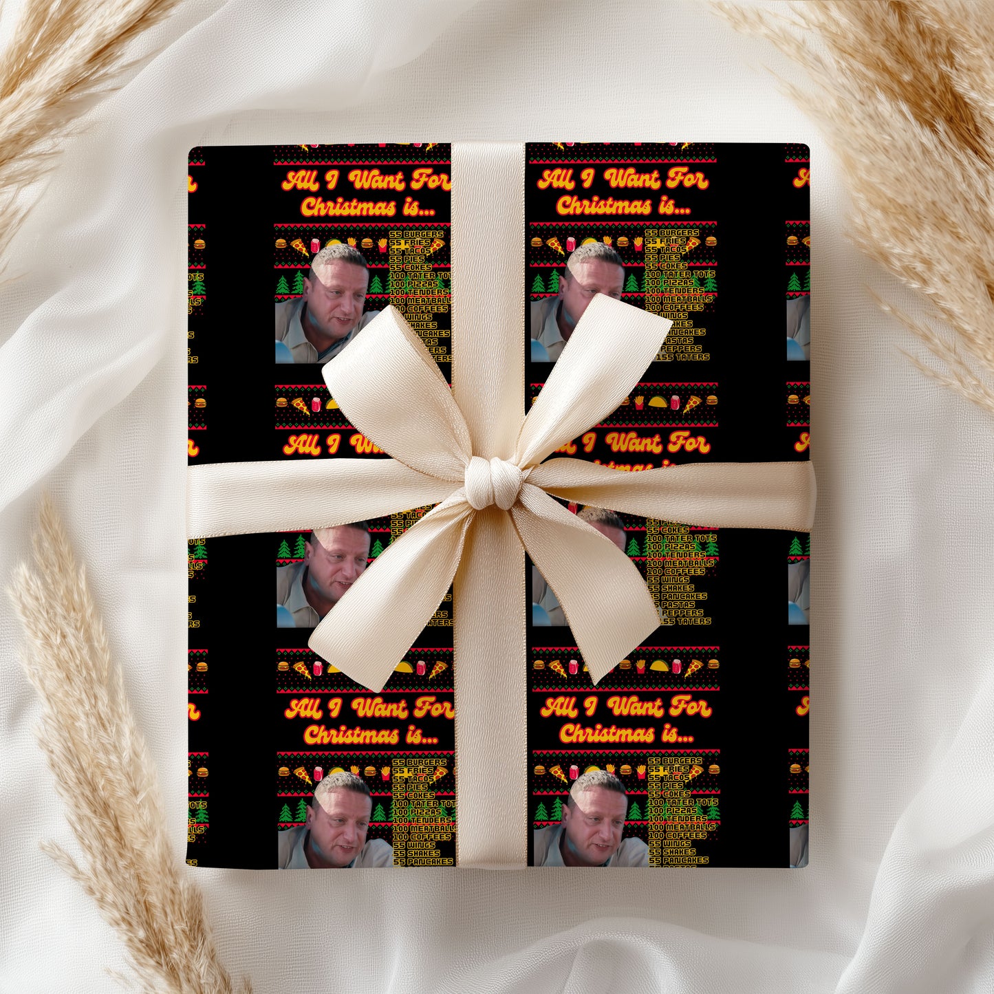 Crawler Beverages Wrapping Paper Funny Christmas Paper