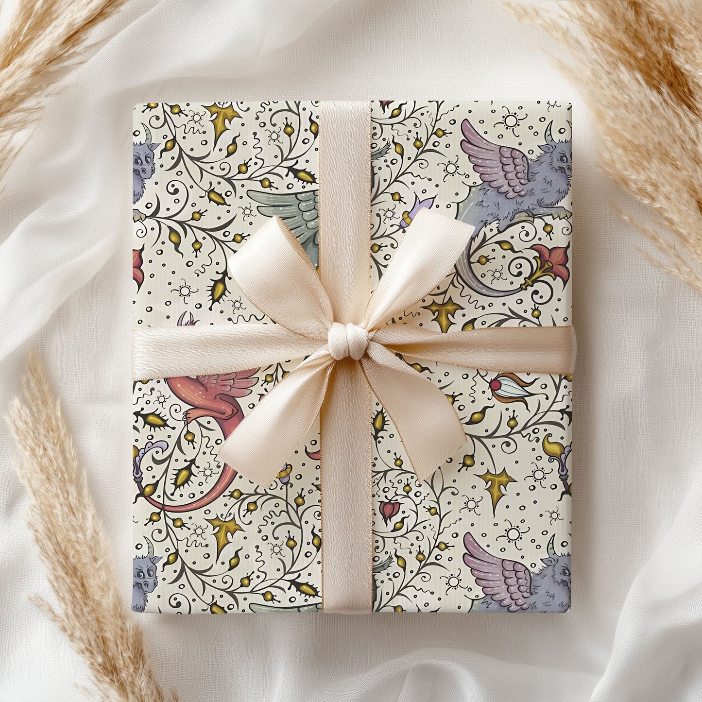 Dragon Christmas Wrapping Paper