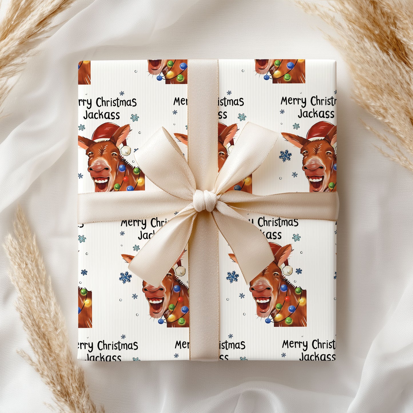 Merry Christmas Reindeer Christmas Wrapping Paper Roll