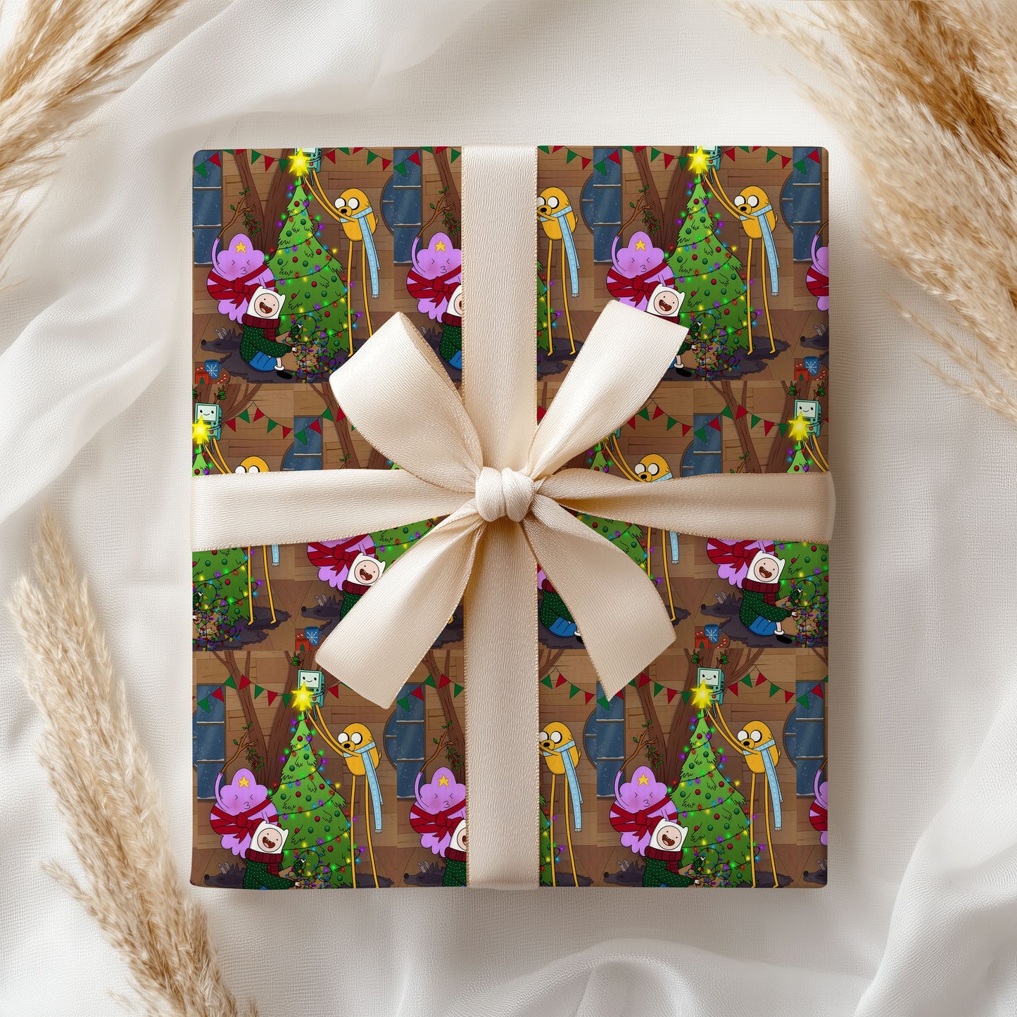 Adventure Time Wrapping Paper Birthday Gift For Kid