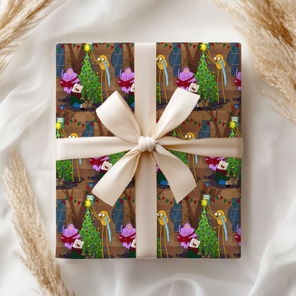 Adventure Time Wrapping Paper Birthday Gift For Kid