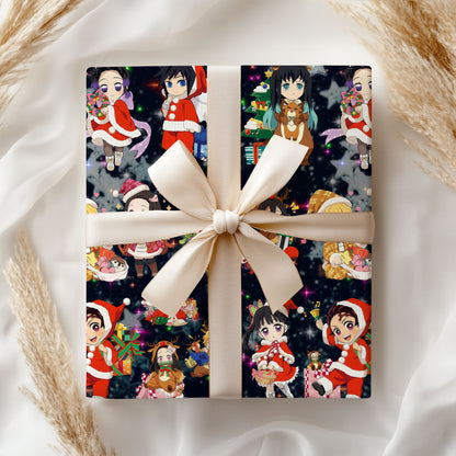 Demon Slayer Wrapping Paper For Kid Birthday
