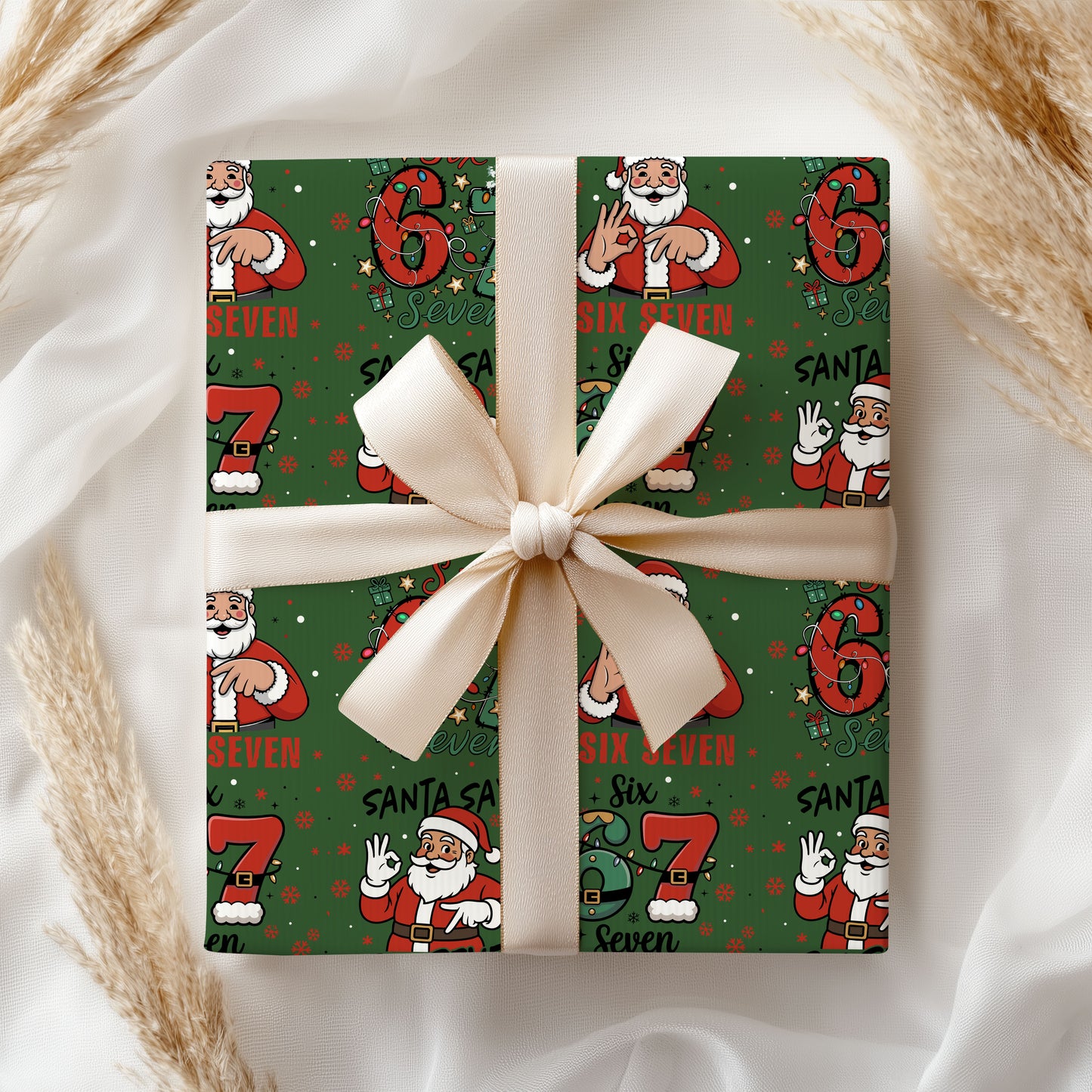 6 7 Santa Clause Xmas Wrapping Paper