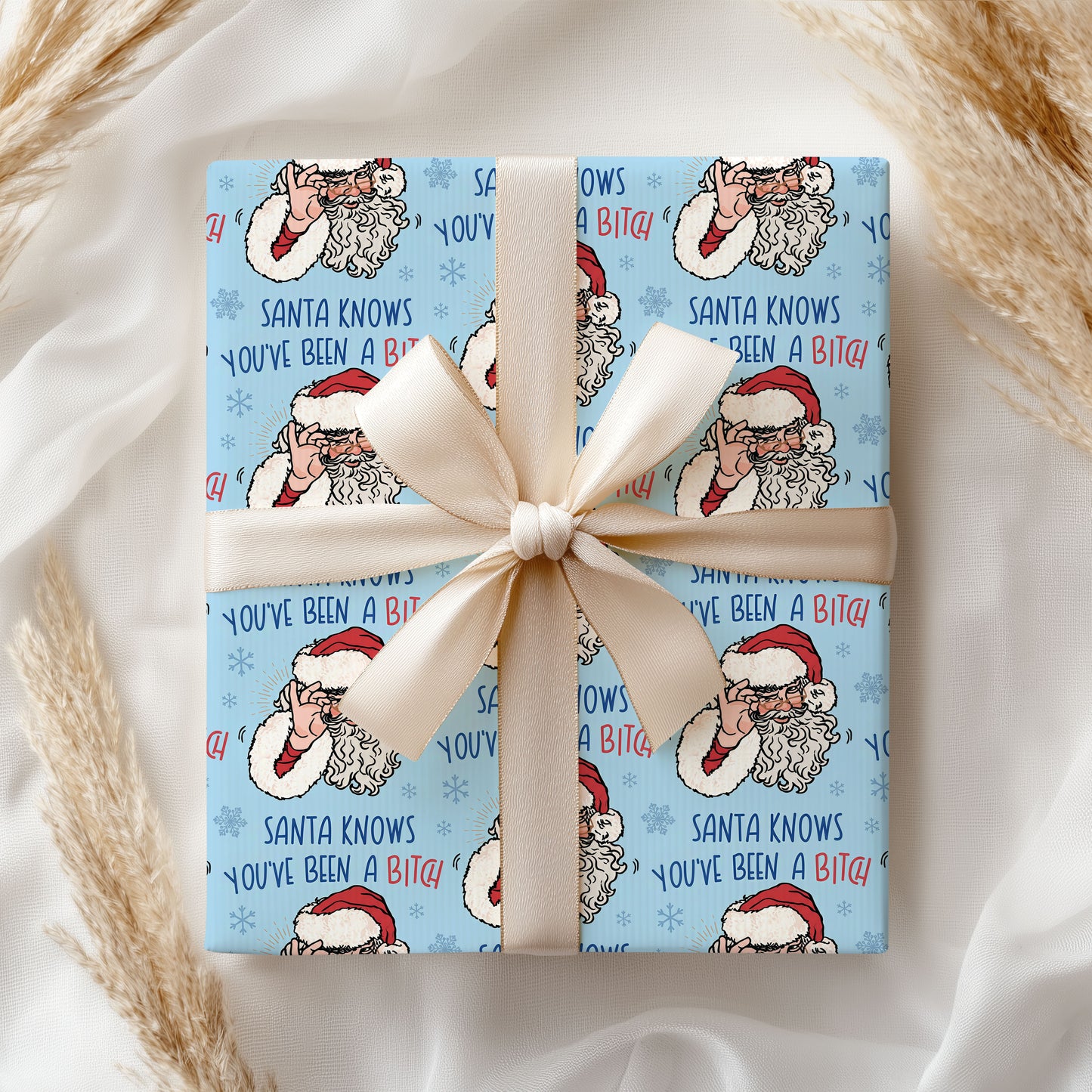 Santa Knows Christmas Wrapping Paper