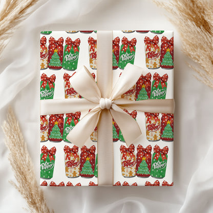 Dr Pepper Christmas Wrapping Paper