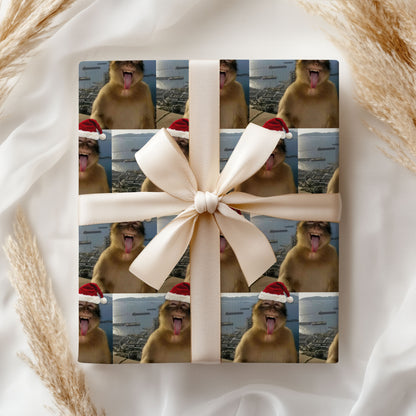 Monkey Santa Wrapping Paper