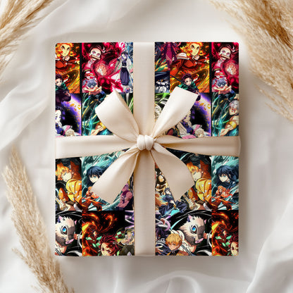 Demon Slayer For Kid Birthday Wrapping Paper