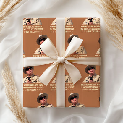The Bandit Buford T Justice Wrapping Paper Chistmas Gift