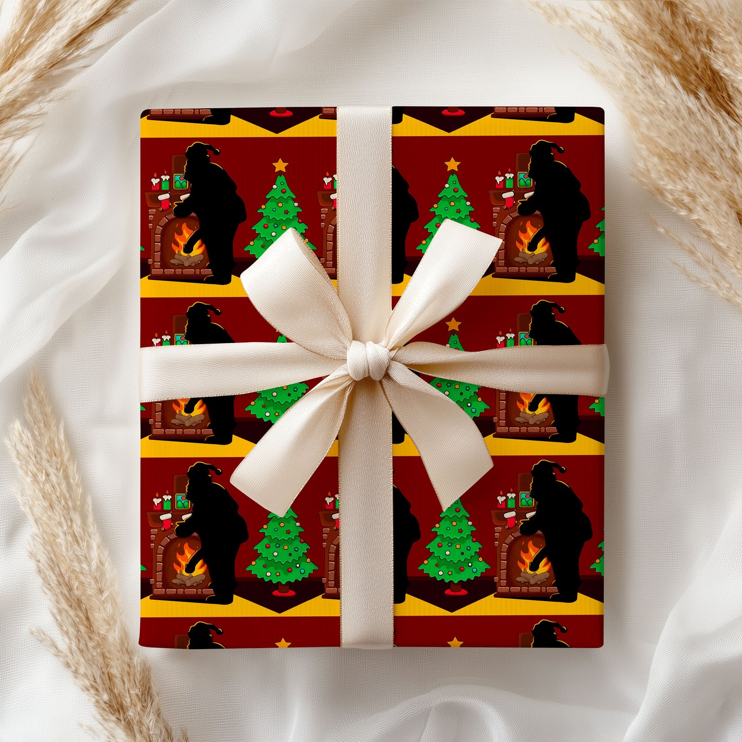 Funny Santa Adult Xmas Holiday Wrapping Paper
