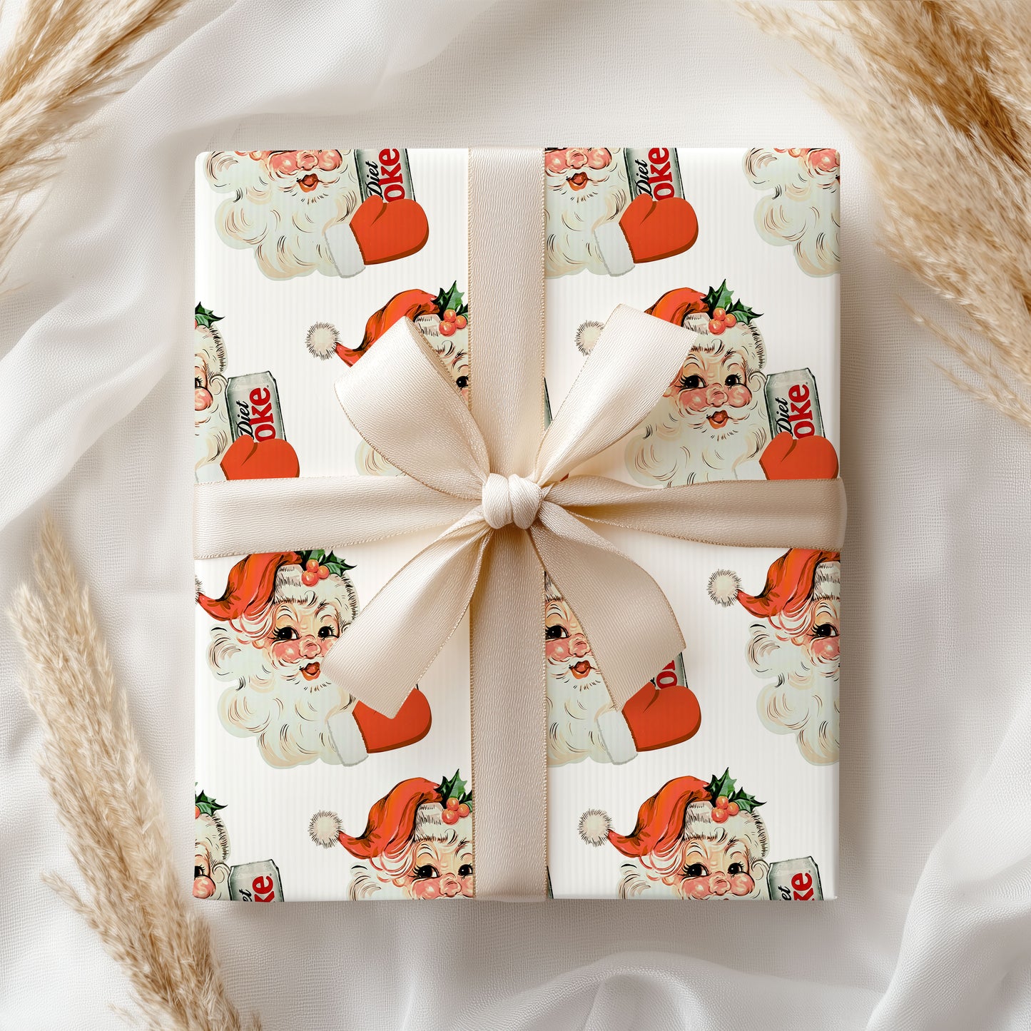 Diet Coke Santa Wrapping Paper