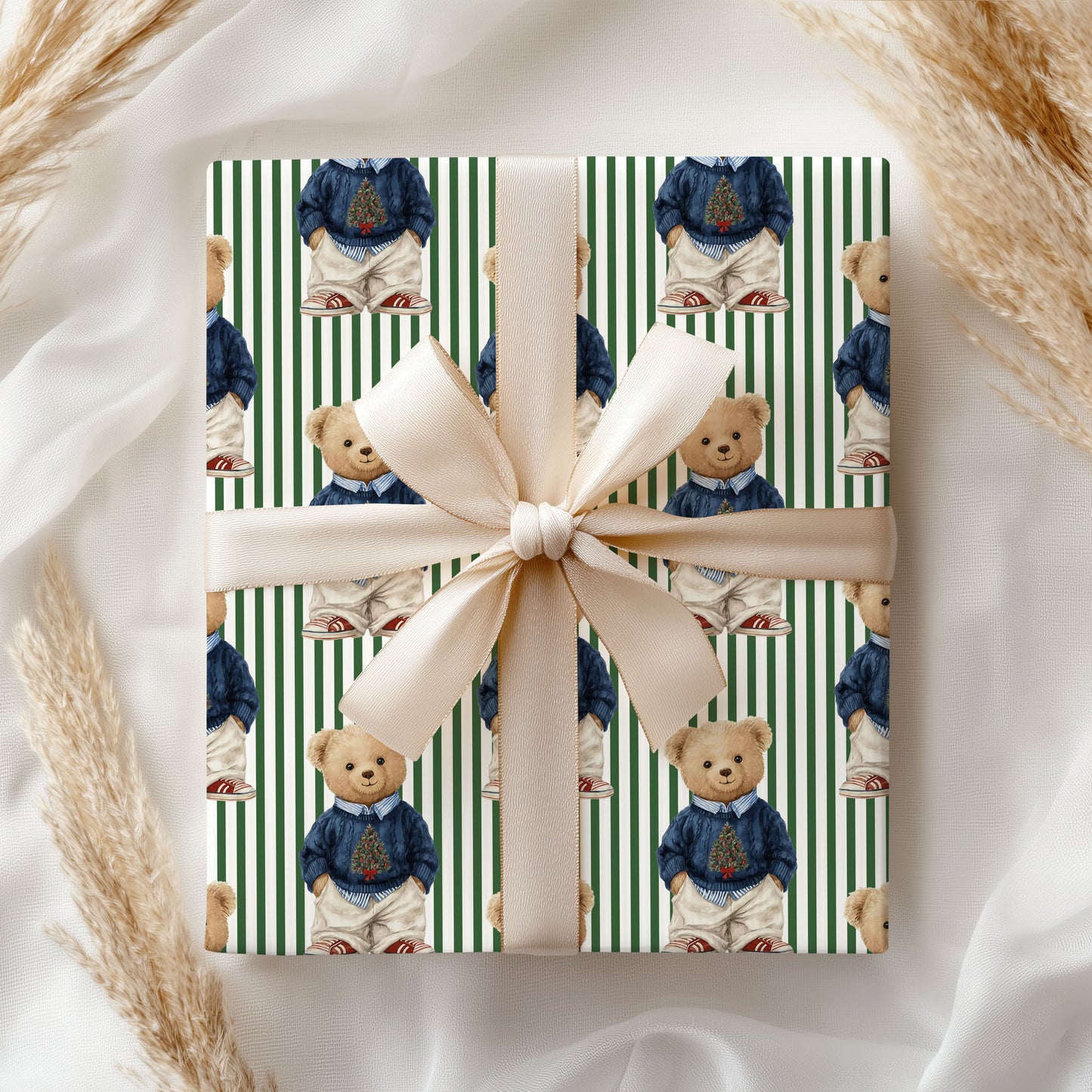 Teddy Wrapping Paper Holiday Gift