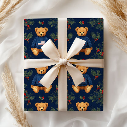 Bear Wrapping Paper Holiday Gift