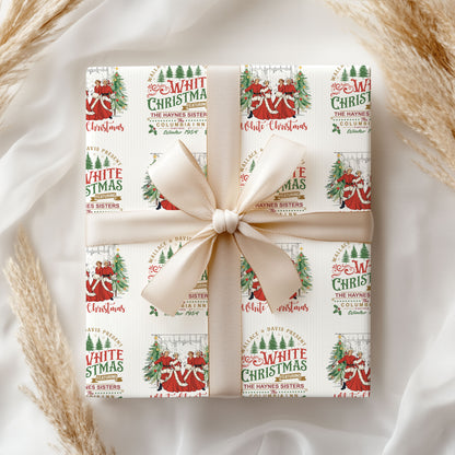 Vintage White Christmas Gift Wrap