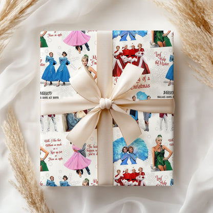 White Christmas Retro Gift Wrap