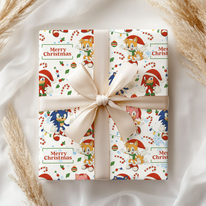 Sonic Christmas Wrapping Paper