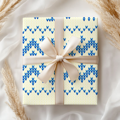 Reindeer Sweater Holiday Gift Wrap Paper