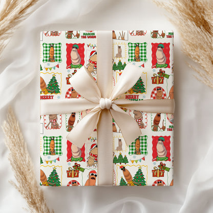 Marcus The Worm Christmas Wrapping Paper