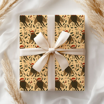 Mothman Merry Wrapping Paper Roll