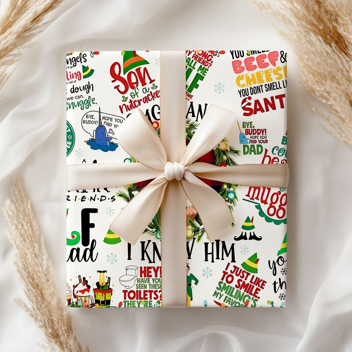 ELF Wrapping Paper, ELF christmas movie Wrap Gift, christmas Paper