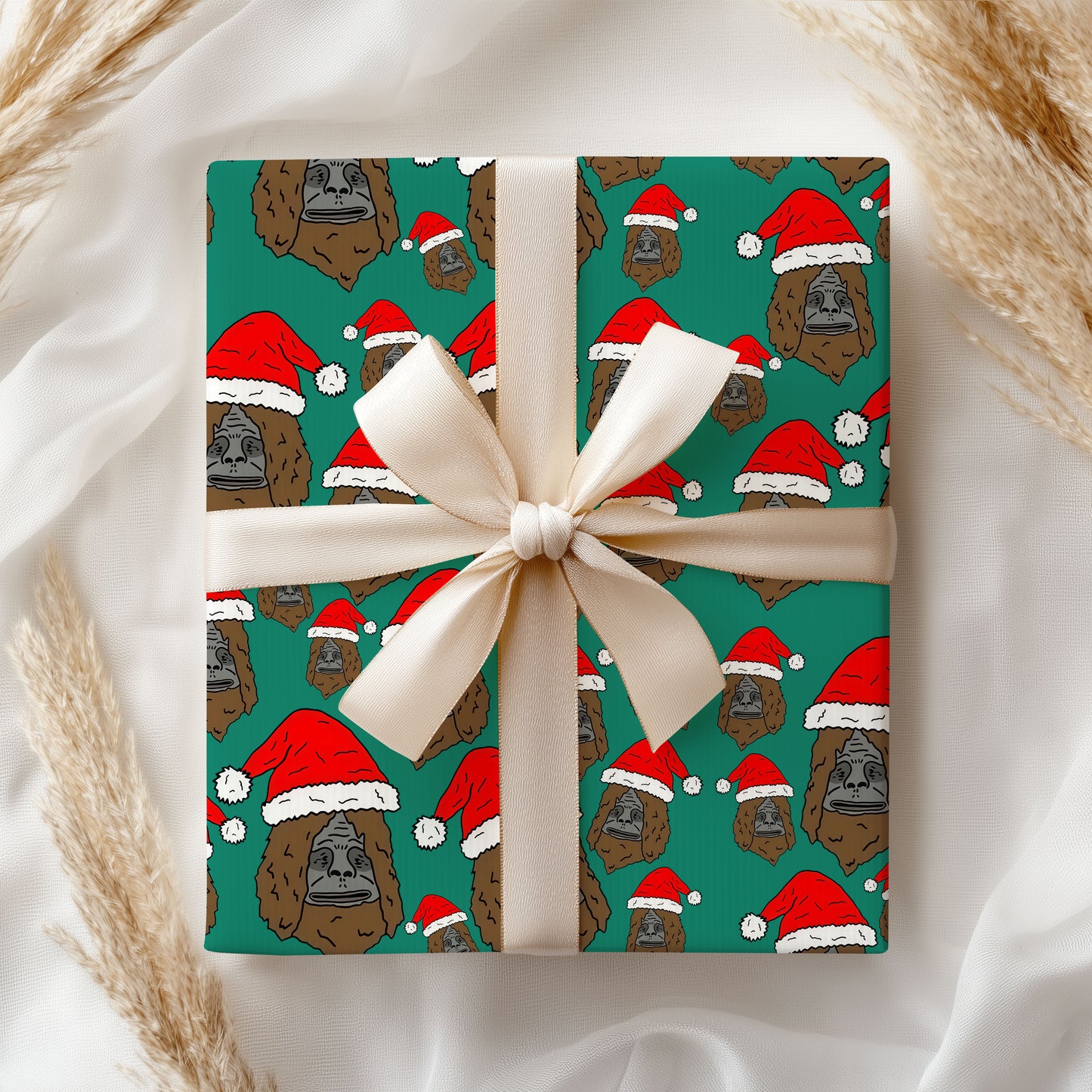 Santa Sassy the Sasquatch Wrapping Paper