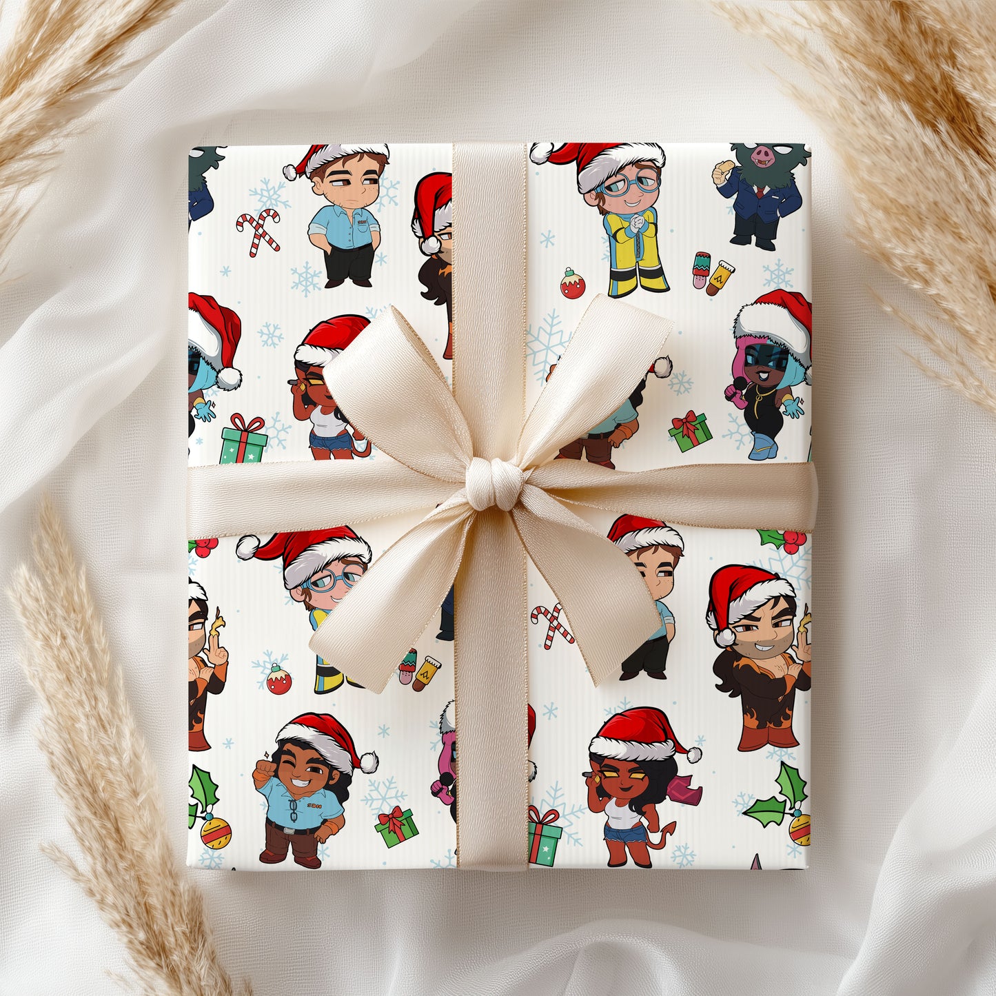 Santa Chibi Wrapping Paper