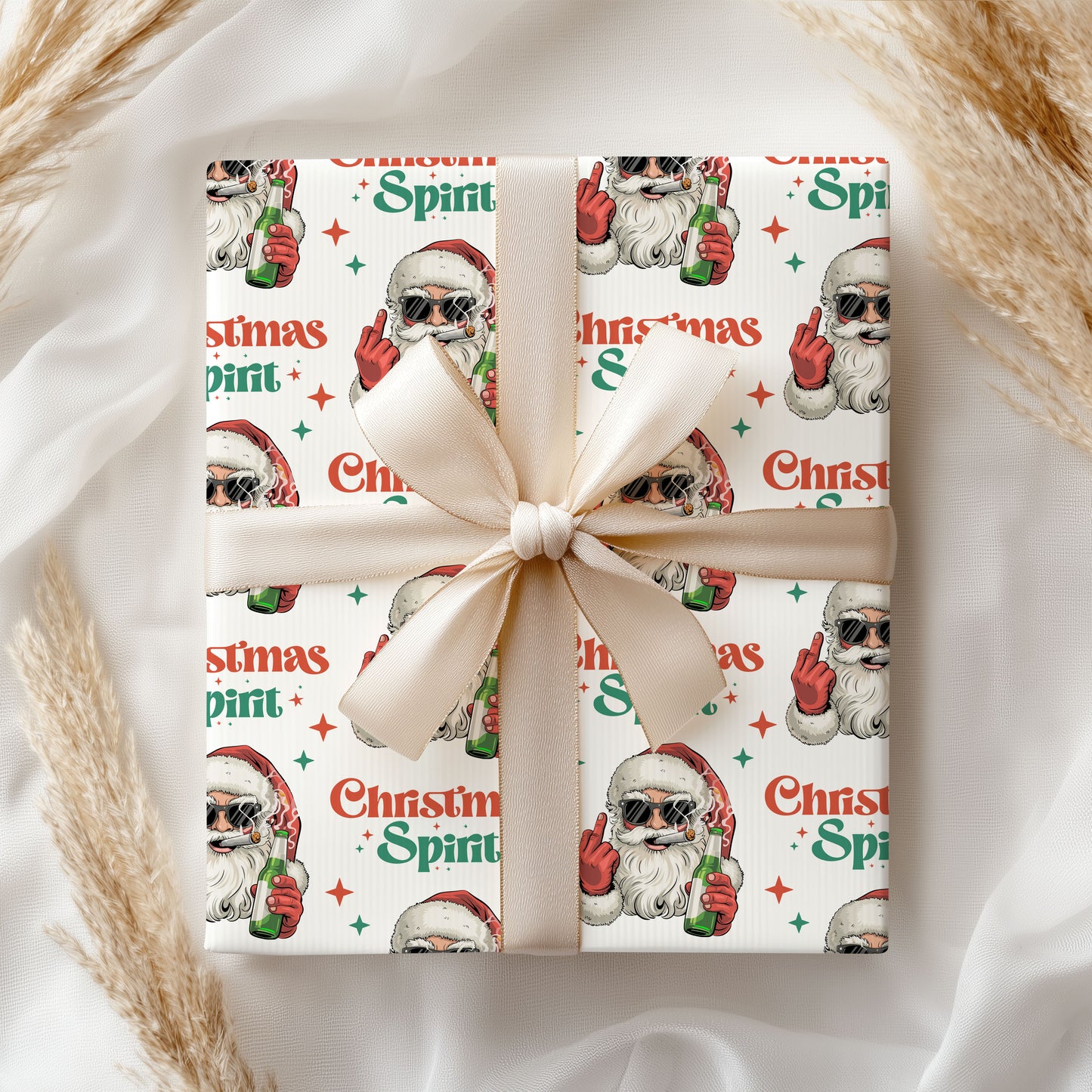 Santa Christmas Spirit Wrapping Paper