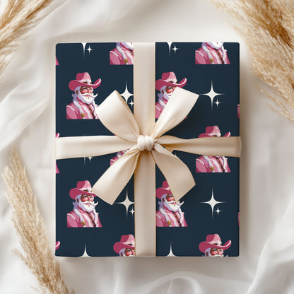 Cowboy Santa Christmas Wrap Gifts